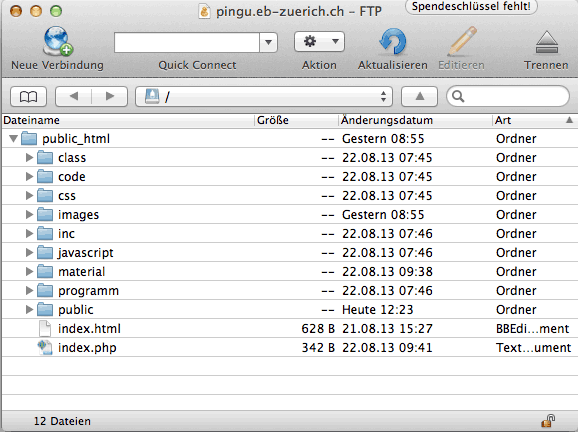Ansicht in public-html
