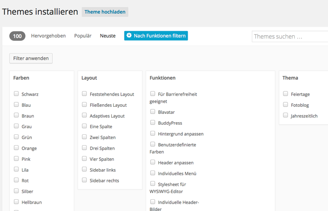 themes installieren